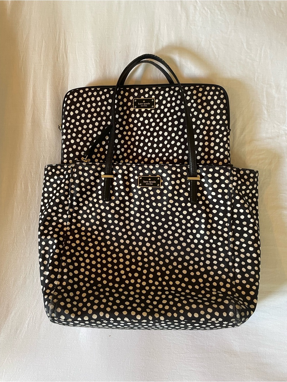 kate spade Black and White Polka Dot Tote